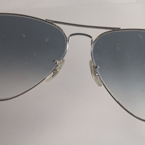 Ray Ban Aviator Silver 3025 003/3F Blue Gradient Sunglasses Italy 55014 2N - Picture 14 of 16